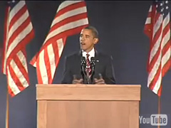 Link : YouTube - President-Elect Barack Obama in Chicago